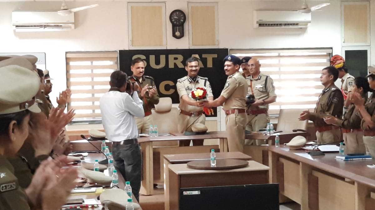 DGP विकास सहाय ने किया सूरत दौरा ,पुलिस अधिकारियों से की मुलाकात